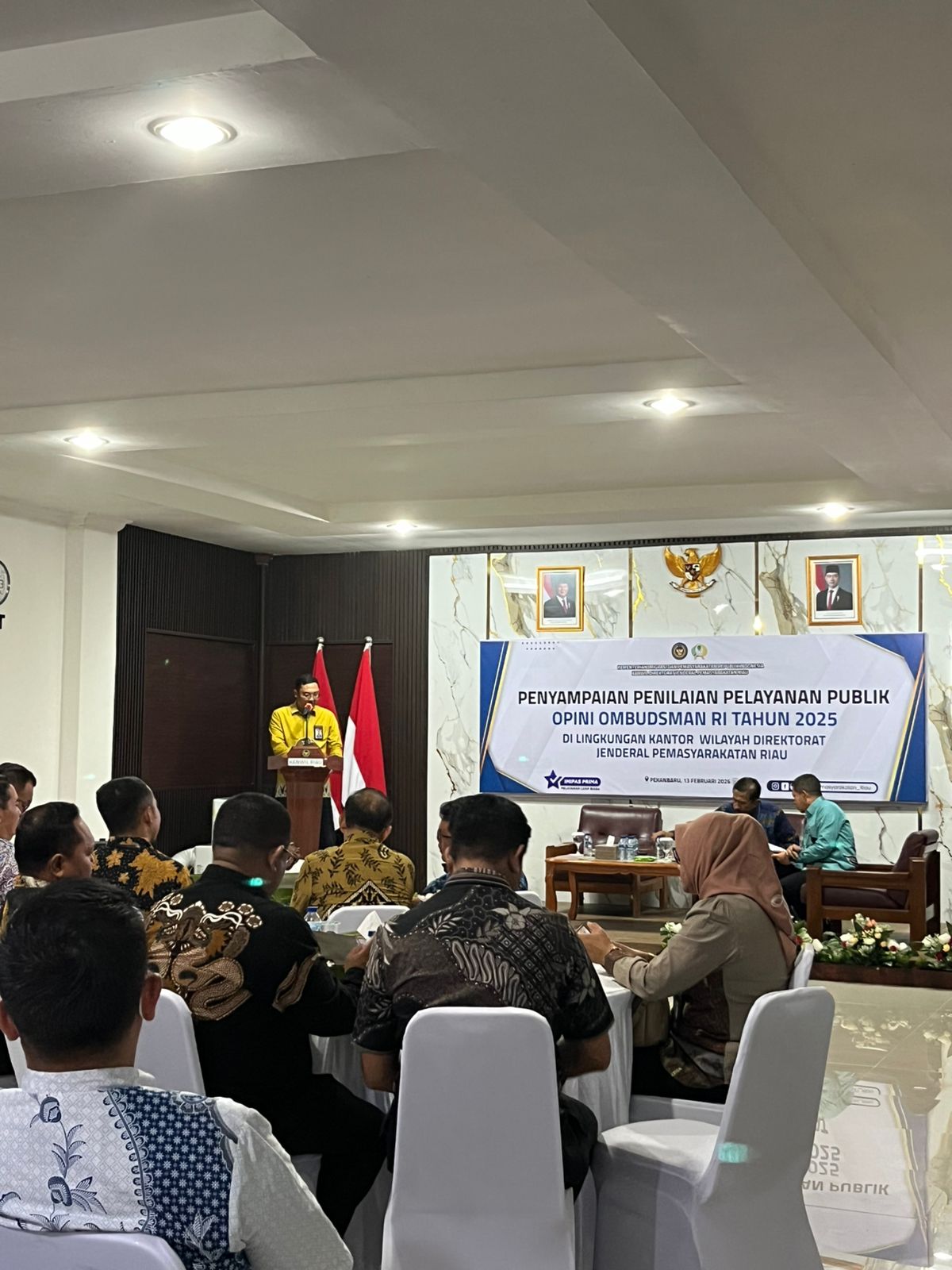 Lapas Perempuan Kelas IIA Pekanbaru Ikuti Penyampaian Penilaian Maladministrasi Pelayanan Publik Tahun 2025