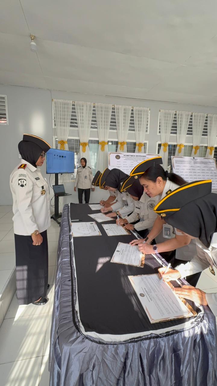 Lapas Perempuan Pekanbaru Laksanakan Penandatanganan Komitmen Bersama dan Pakta Integritas Tahun 2026